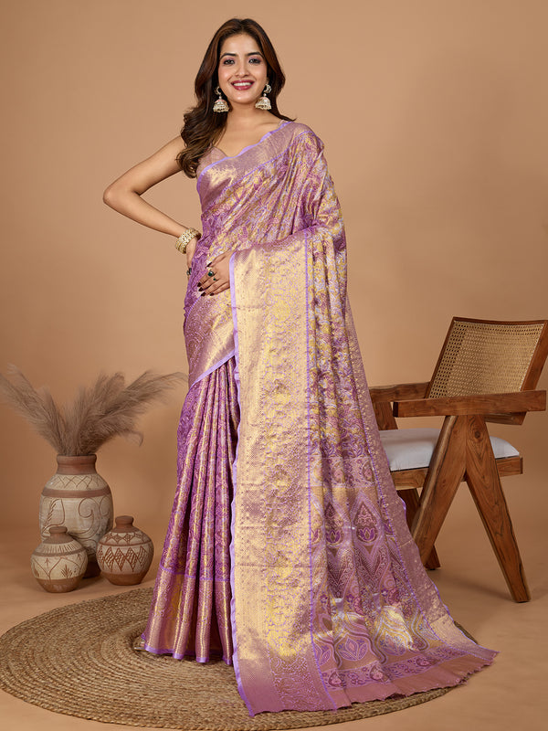 AARADHYA Purple Saree
