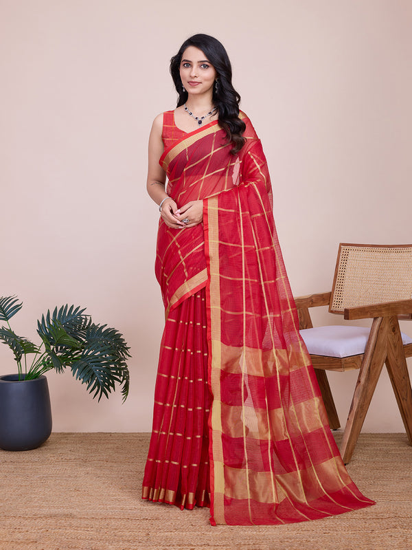 ANUPAMA Red Soft Silk Saree