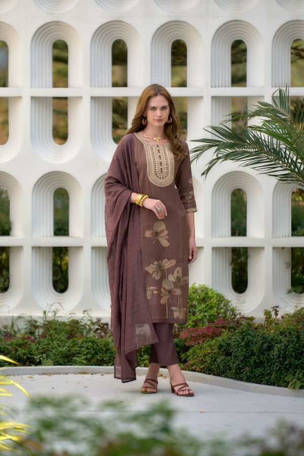 Elegant Straight Kurti Pant Dupatta Set